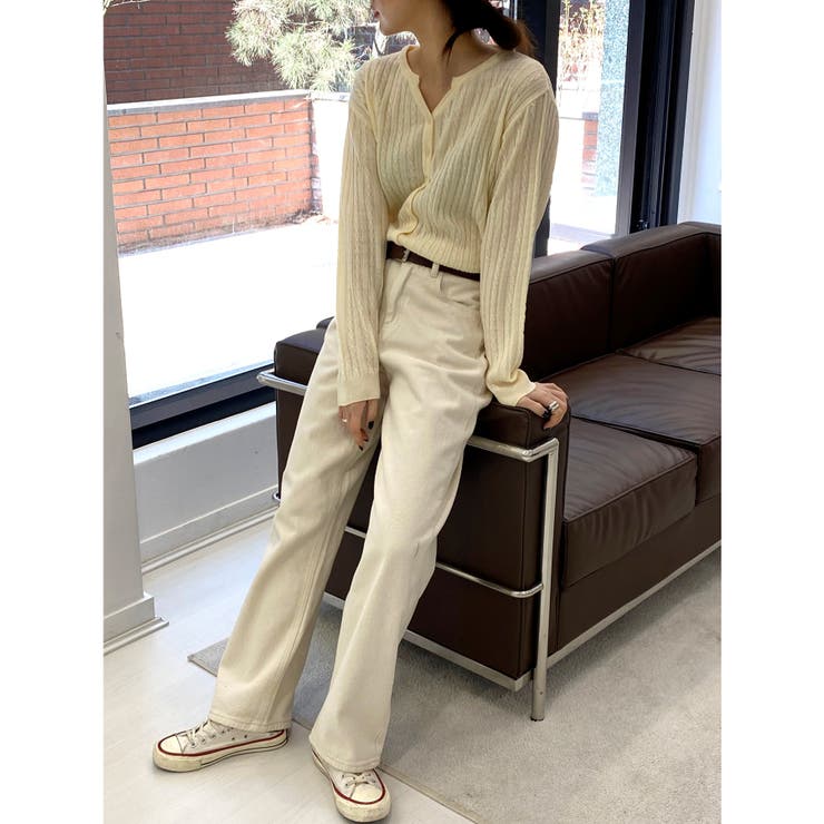 カラーミニケーブルニットカーディガン | by muni:r | 詳細画像7 