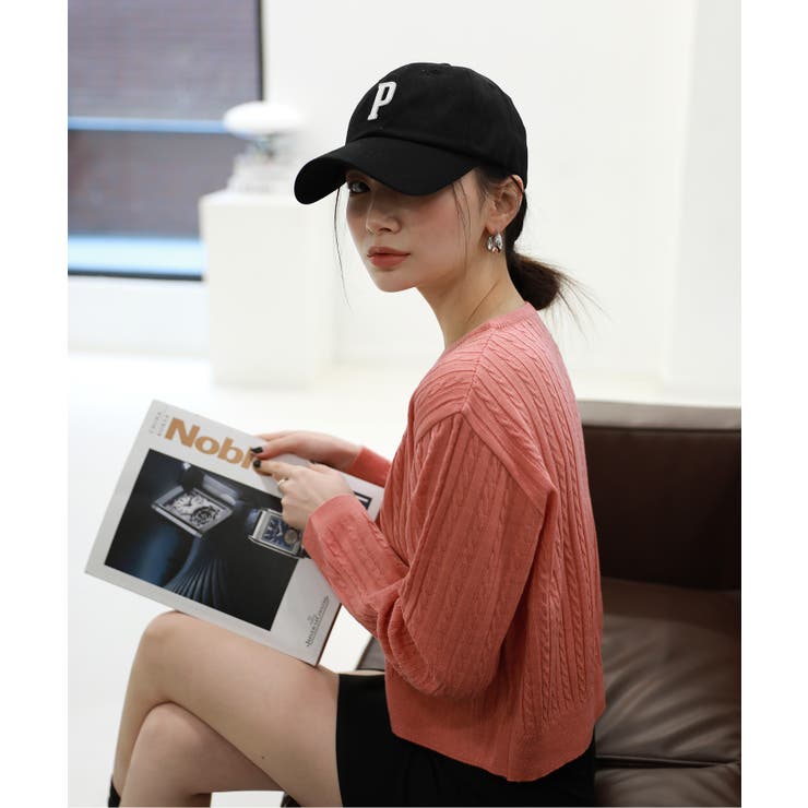 カラーミニケーブルニットカーディガン | by muni:r | 詳細画像74 