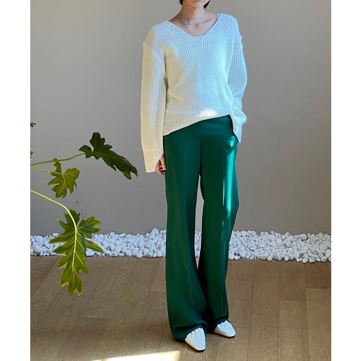 ルーズフィットデイリーVネックニット | by muni:r | 詳細画像10 