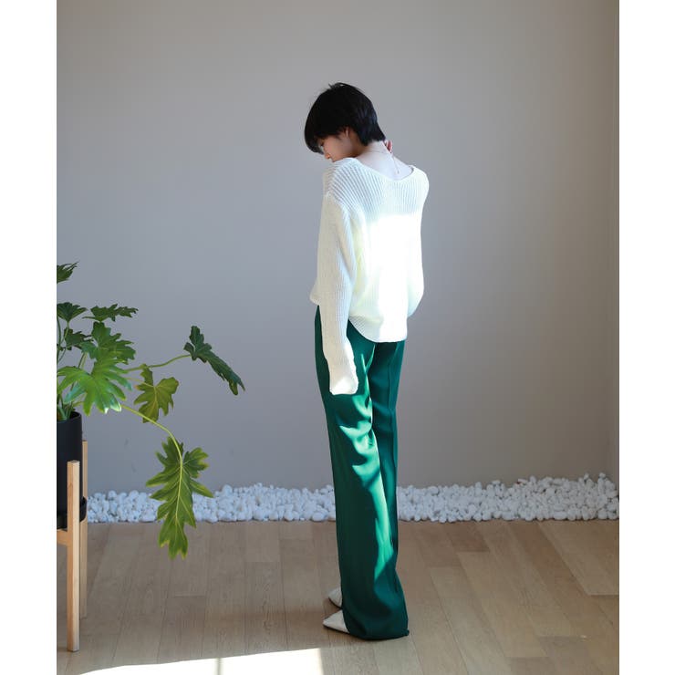 ルーズフィットデイリーVネックニット | by muni:r | 詳細画像22 