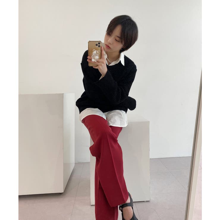 ルーズフィットデイリーVネックニット | by muni:r | 詳細画像27 