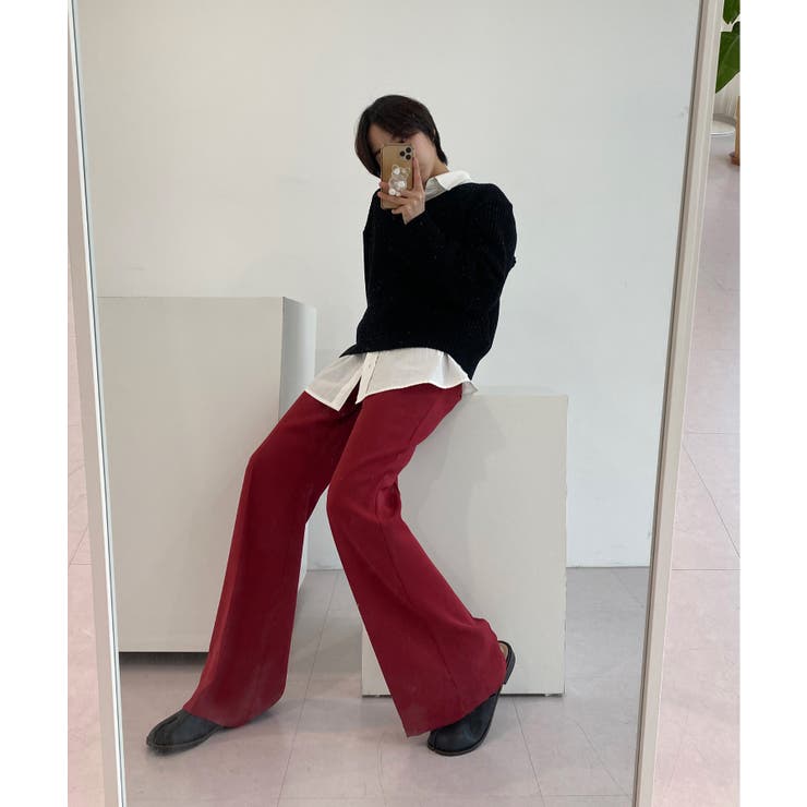 ルーズフィットデイリーVネックニット | by muni:r | 詳細画像30 