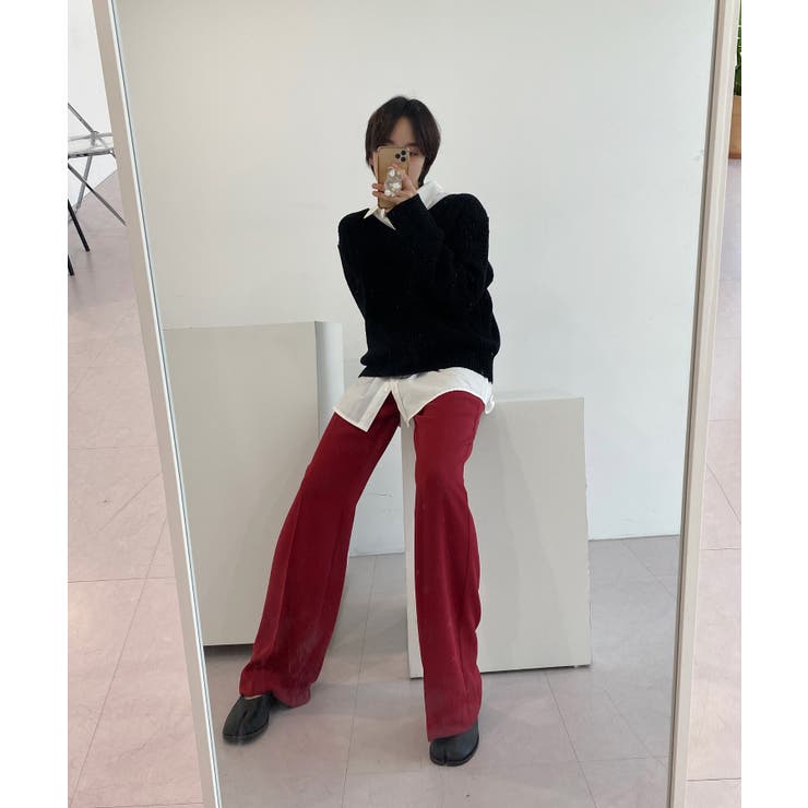 ルーズフィットデイリーVネックニット | by muni:r | 詳細画像32 