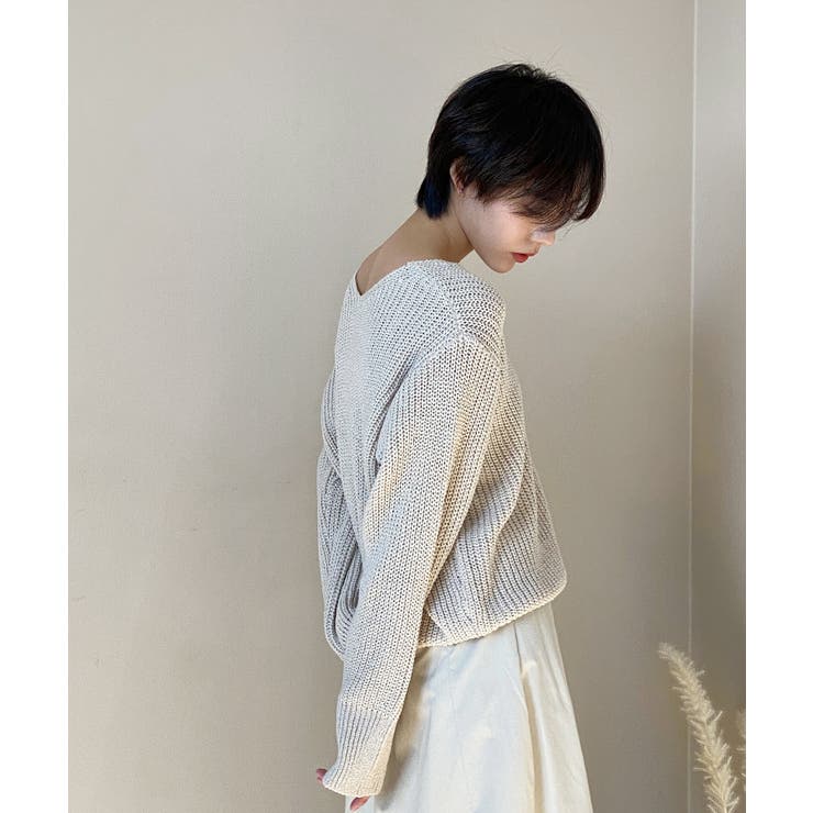 ルーズフィットデイリーVネックニット | by muni:r | 詳細画像45 