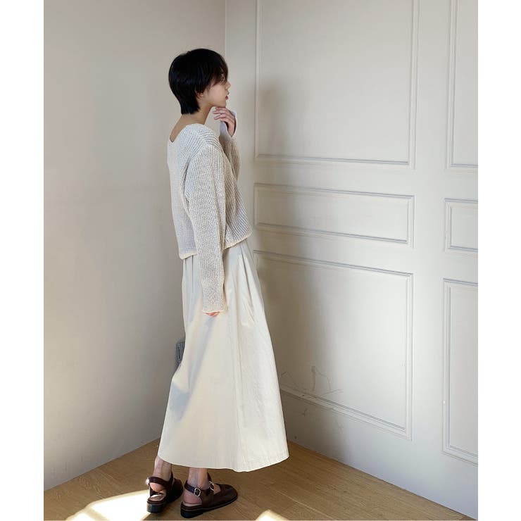 ルーズフィットデイリーVネックニット | by muni:r | 詳細画像54 