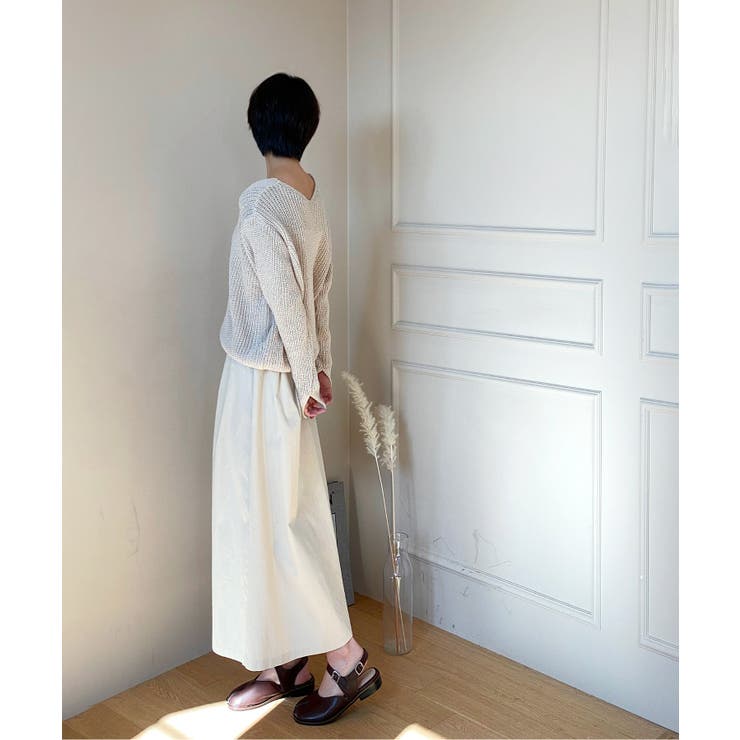 ルーズフィットデイリーVネックニット | by muni:r | 詳細画像59 
