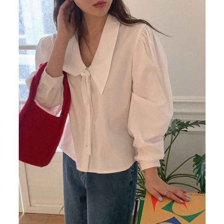 ビッグカラースプリングパフブラウス | by muni:r | 詳細画像11 