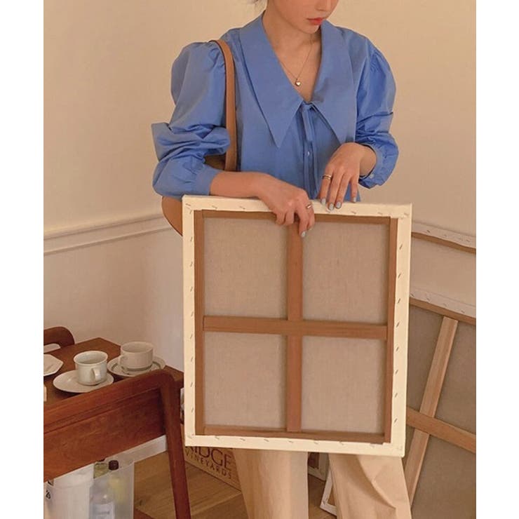 ビッグカラースプリングパフブラウス | by muni:r | 詳細画像12 