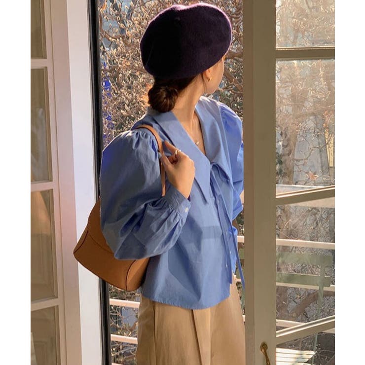 ビッグカラースプリングパフブラウス | by muni:r | 詳細画像17 