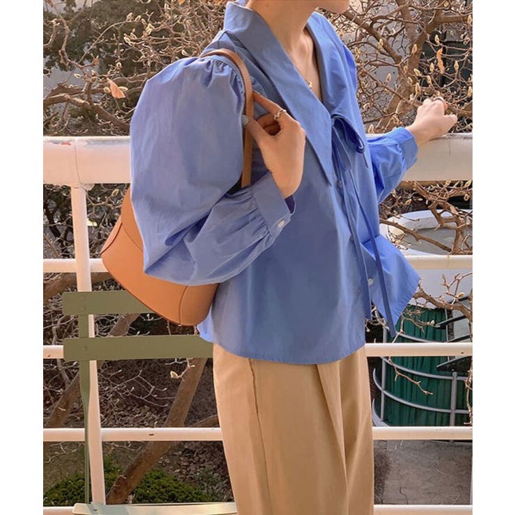 ビッグカラースプリングパフブラウス | by muni:r | 詳細画像21 