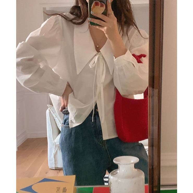 ビッグカラースプリングパフブラウス | by muni:r | 詳細画像26 