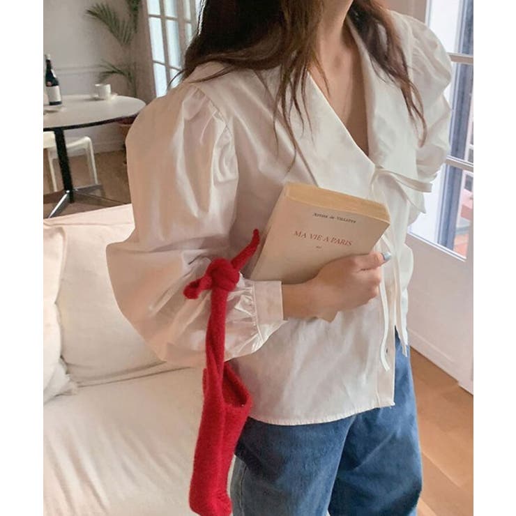 ビッグカラースプリングパフブラウス | by muni:r | 詳細画像5 