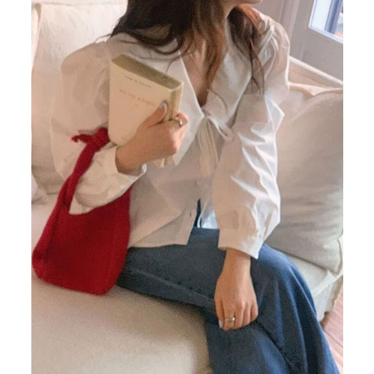 ビッグカラースプリングパフブラウス | by muni:r | 詳細画像6 