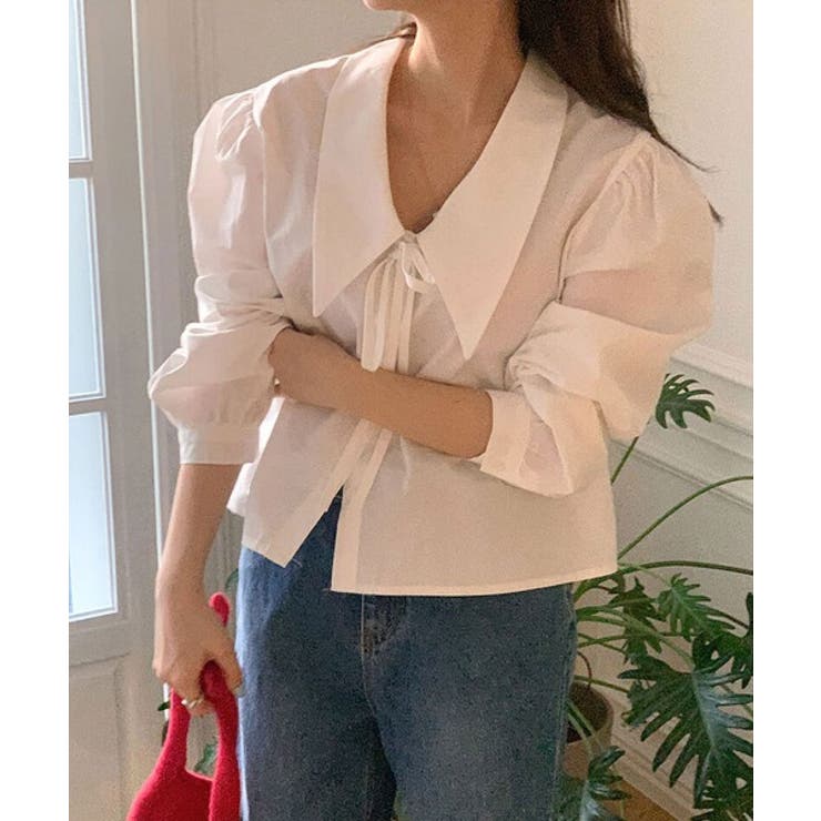 ビッグカラースプリングパフブラウス | by muni:r | 詳細画像9 