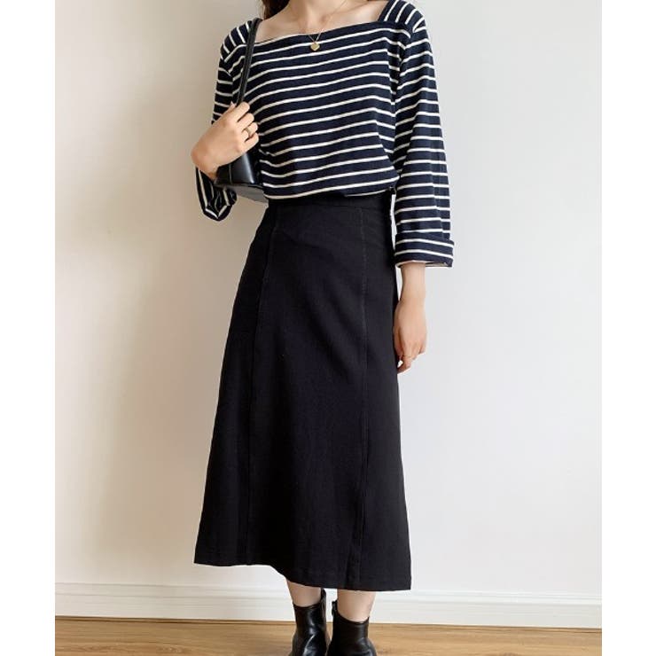 ベーシックスクエアボーダーTシャツ | by muni:r | 詳細画像11 