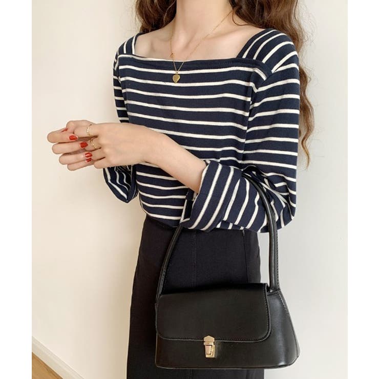 ベーシックスクエアボーダーTシャツ | by muni:r | 詳細画像13 