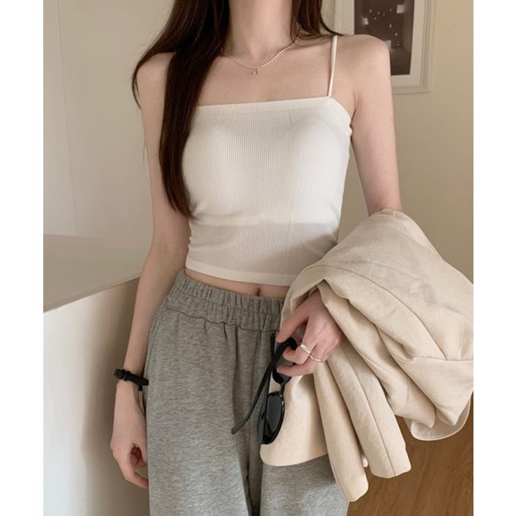 ホワイト | カップ付ベーシックキャミソール | by muni:r