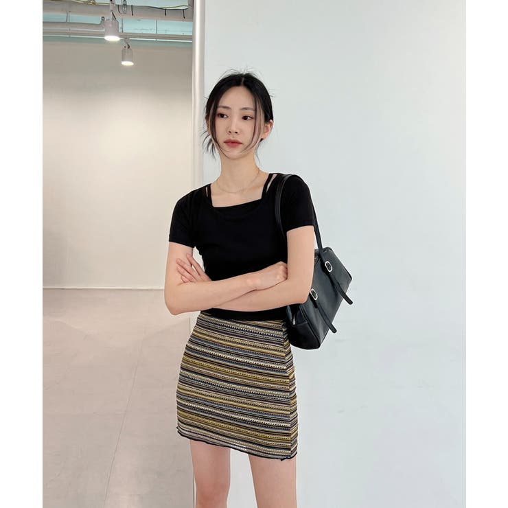 ヴィンテージストライプニットスカート | by muni:r | 詳細画像7 