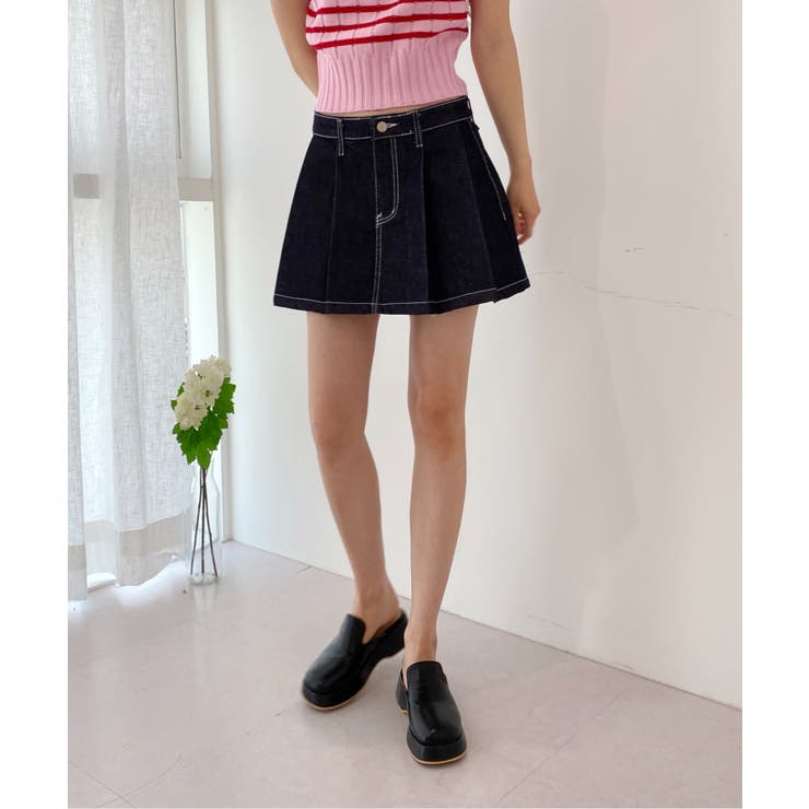 インディゴプリーツデニムスカート | by muni:r | 詳細画像10 