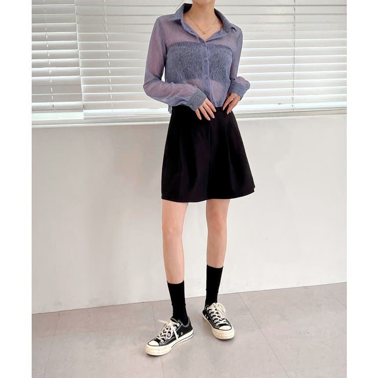 トレンドシースルーショートシャツ | by muni:r | 詳細画像22 