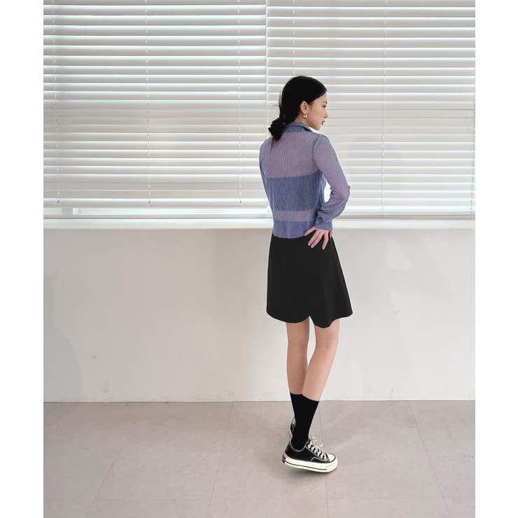 トレンドシースルーショートシャツ | by muni:r | 詳細画像30 