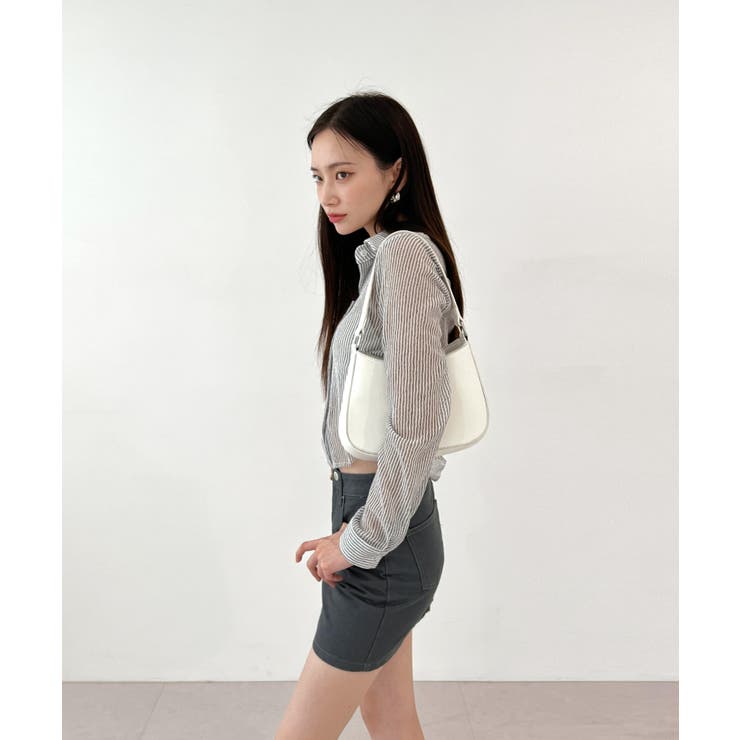 トレンドシースルーショートシャツ | by muni:r | 詳細画像5 