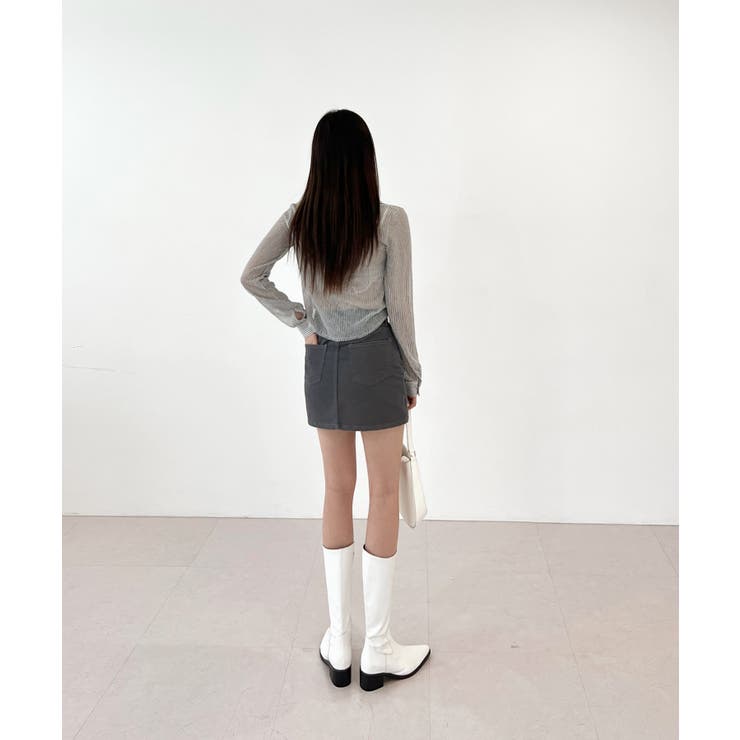 トレンドシースルーショートシャツ | by muni:r | 詳細画像7 