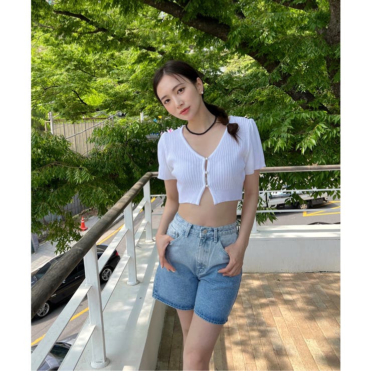 グラデーションウォッシングデニムショーツ | by muni:r | 詳細画像10 