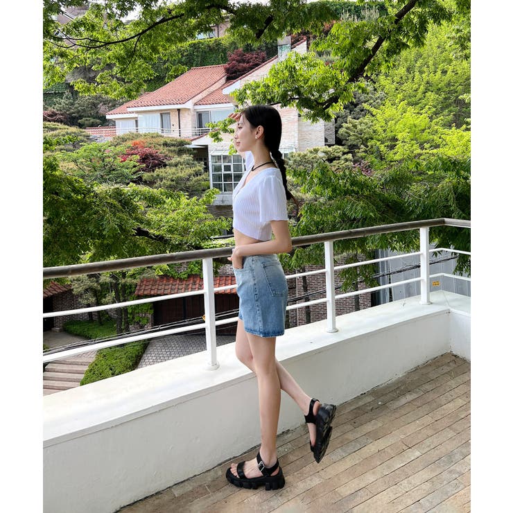 グラデーションウォッシングデニムショーツ | by muni:r | 詳細画像17 