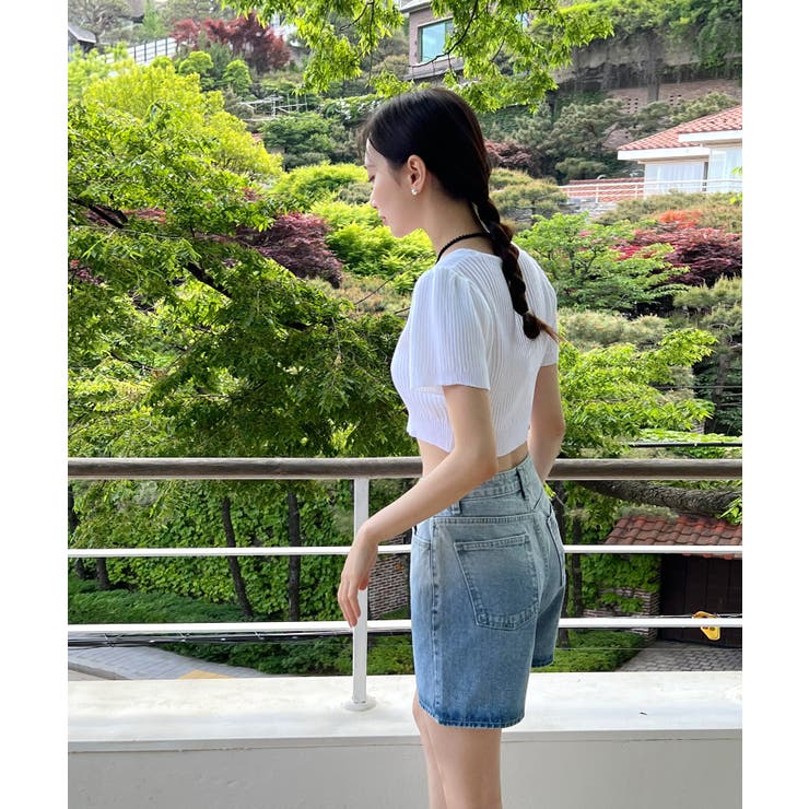 グラデーションウォッシングデニムショーツ | by muni:r | 詳細画像18 