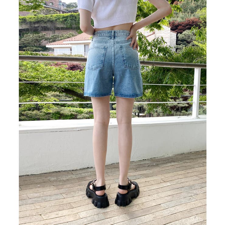 グラデーションウォッシングデニムショーツ | by muni:r | 詳細画像19 