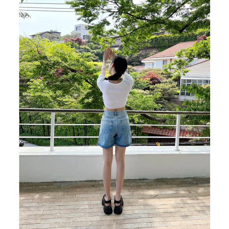 グラデーションウォッシングデニムショーツ | by muni:r | 詳細画像20 