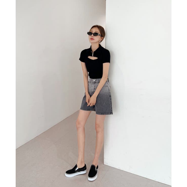 グラデーションウォッシングデニムショーツ | by muni:r | 詳細画像25 