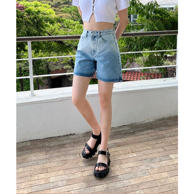 グラデーションウォッシングデニムショーツ | by muni:r | 詳細画像3 