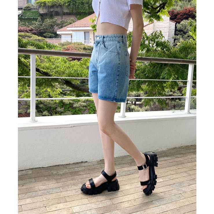 グラデーションウォッシングデニムショーツ | by muni:r | 詳細画像4 