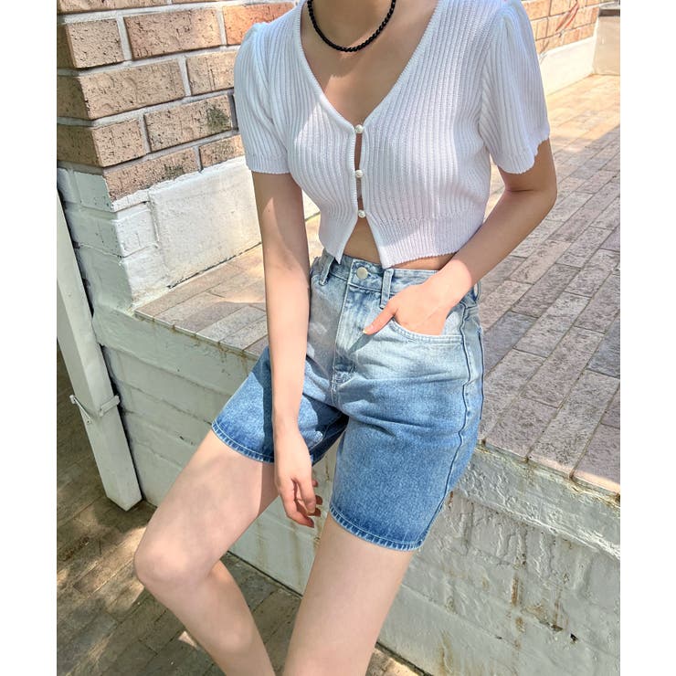 グラデーションウォッシングデニムショーツ | by muni:r | 詳細画像8 