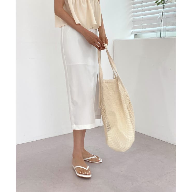 ナチュラルスリットロングスカート | by muni:r | 詳細画像1 