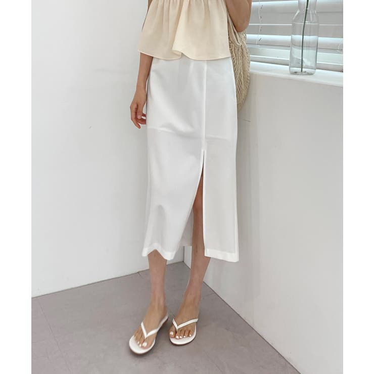 ナチュラルスリットロングスカート | by muni:r | 詳細画像4 