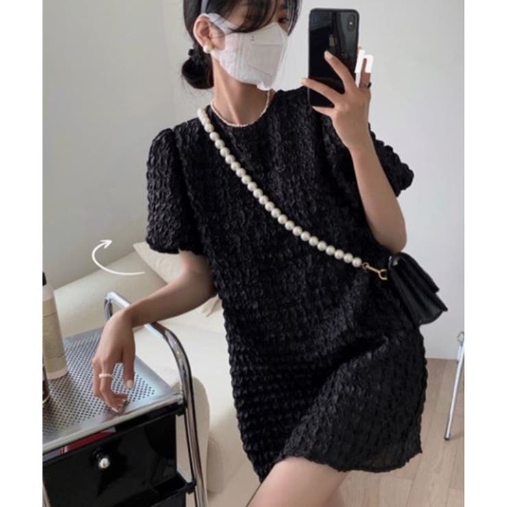 フェミニンエンボスバルーンワンピース | by muni:r | 詳細画像3 