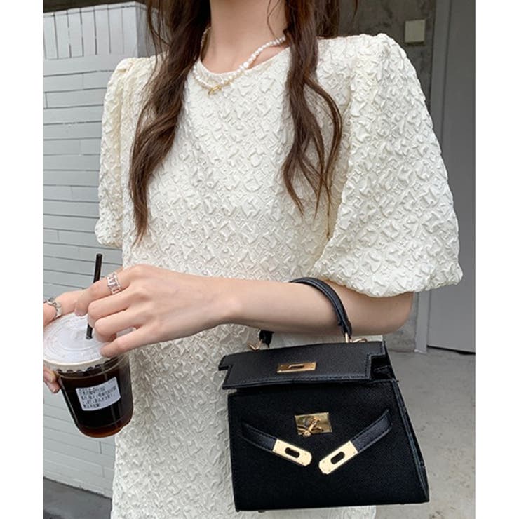 フェミニンエンボスバルーンワンピース | by muni:r | 詳細画像5 