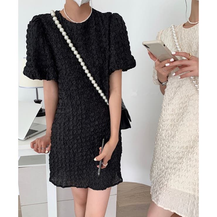 フェミニンエンボスバルーンワンピース | by muni:r | 詳細画像6 