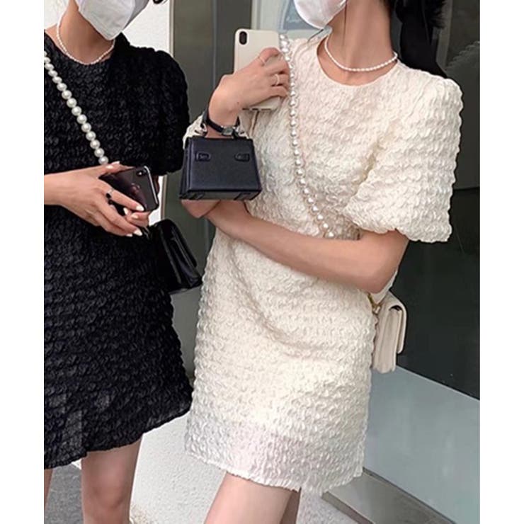 フェミニンエンボスバルーンワンピース | by muni:r | 詳細画像7 