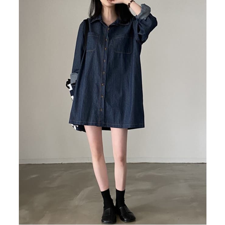 ブルー | デイリーポケットデニムワンピース | by muni:r