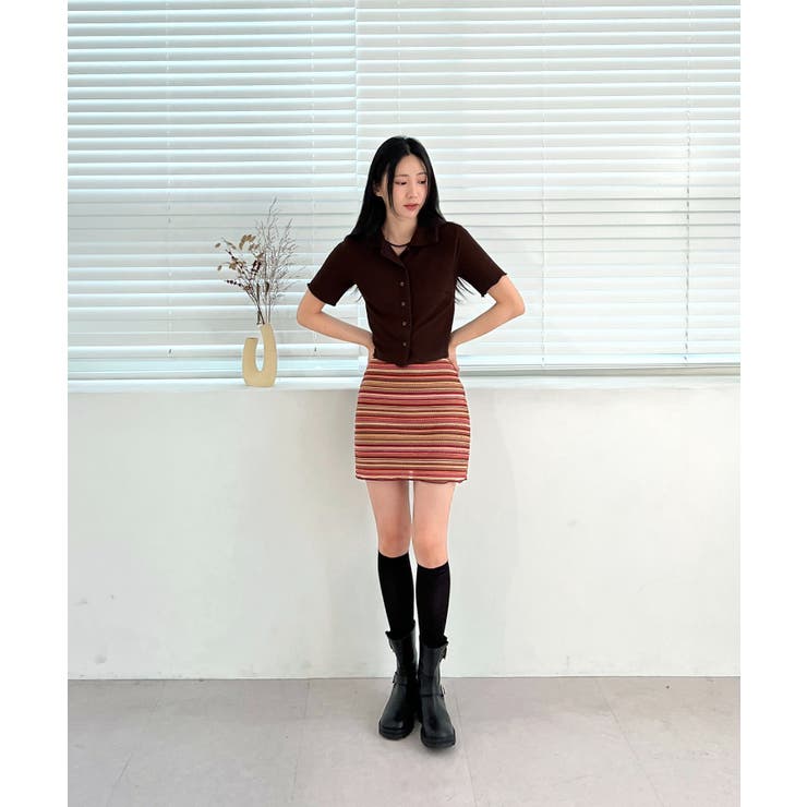 サマーカラークロップドブラウス | by muni:r | 詳細画像24 