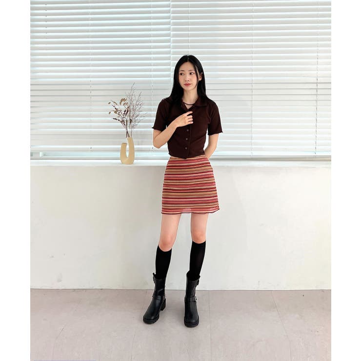 サマーカラークロップドブラウス | by muni:r | 詳細画像27 