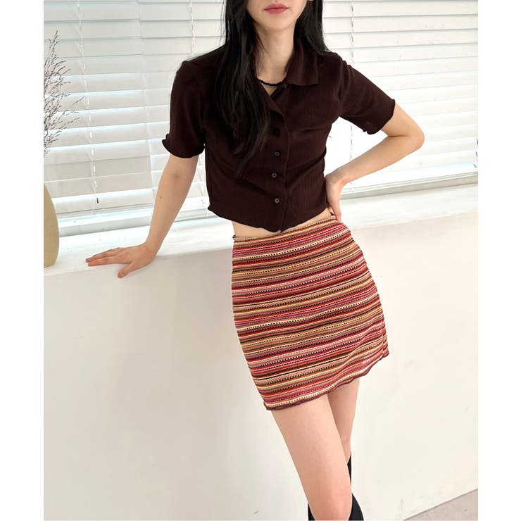 サマーカラークロップドブラウス | by muni:r | 詳細画像31 