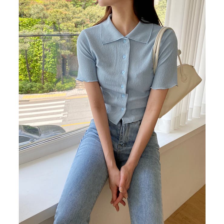 サマーカラークロップドブラウス | by muni:r | 詳細画像44 