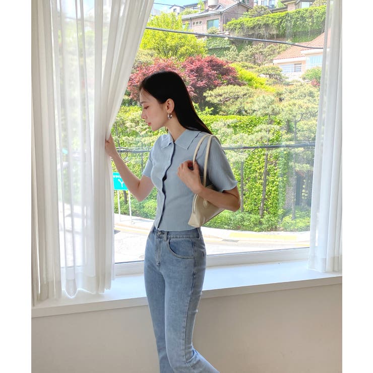 サマーカラークロップドブラウス | by muni:r | 詳細画像45 