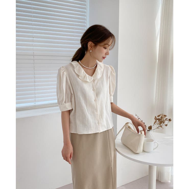 フリルスリットブラウス | by muni:r | 詳細画像13 