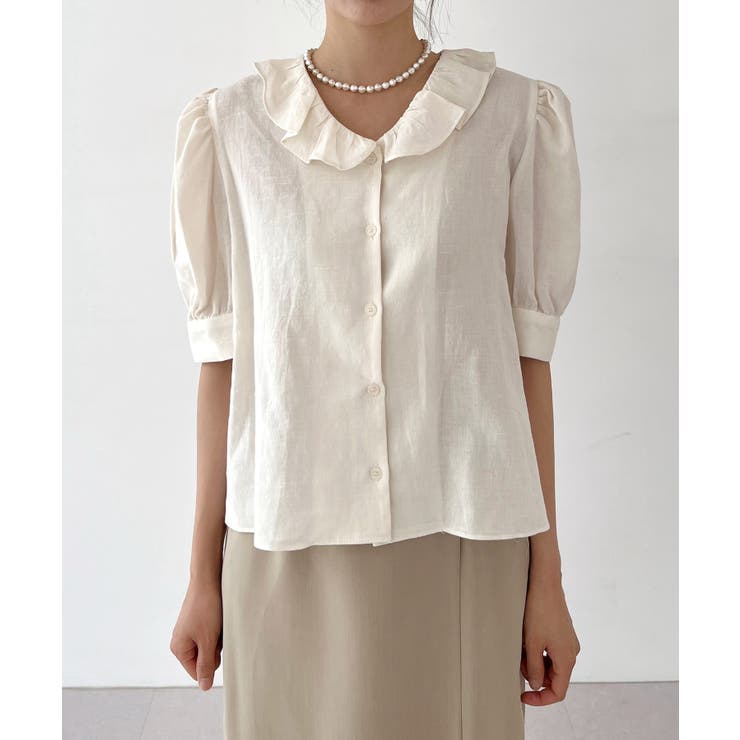 フリルスリットブラウス | by muni:r | 詳細画像14 